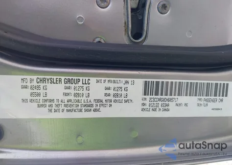 2013 Chrysler 300 Motown from USA, damaged, VIN 2C3CCARG0DH605717